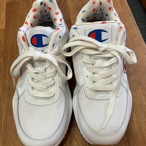 Champion womens White and Blue Sneakers